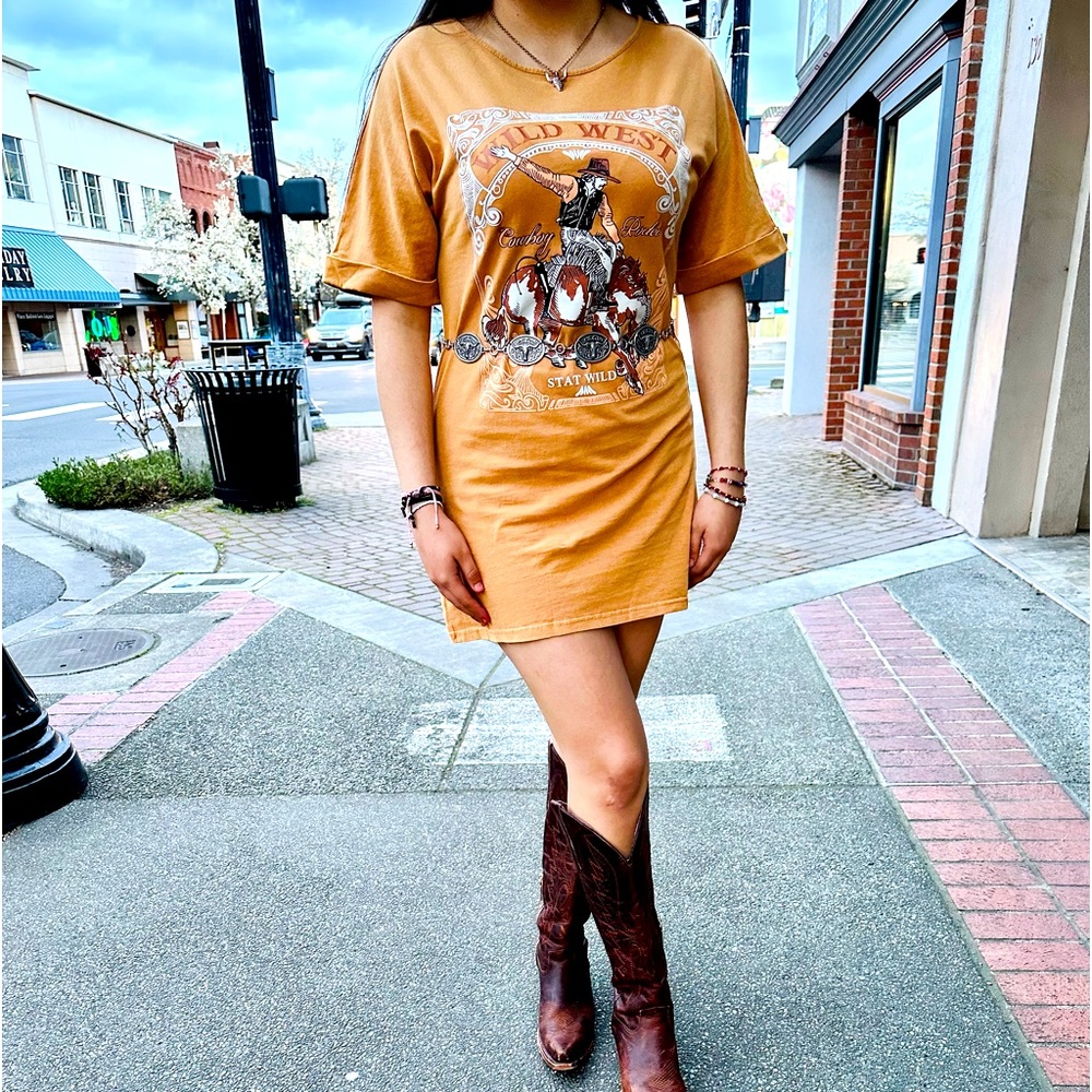 Wild West Tee Shirt Dress 3XL